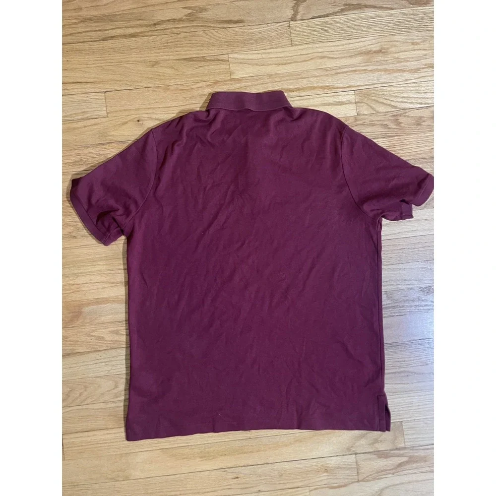 Polo Ralph Lauren Men's Short Sleeve Polo Shirt Burgundy Red Classic Fit Size L